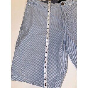Banana Republic Aiden Short Searsucker Blue and White Size 34